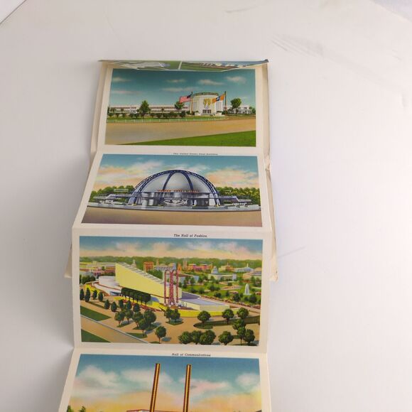 The New York World's Fair 1939 Fold-Out Linen Postcards Aviation Communications+ - Picture 7 of 11